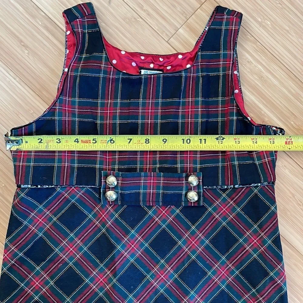 The Children’s Girl’s Place Plaid Sleeveless Dress (Size: Kids 14)